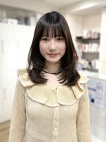 ハピネス クローバー 八木店(Happiness CLOVER)&nbsp;ミディアムレイヤー ラベンダーブラウン ウルフカット