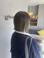 ジレ(giLet)&nbsp;切りっぱなしボブ×透明感たっぷりベージュカラー