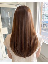 零秒女髪 千里丘店 大人女性の上品艶髪セミロングスタイル髪質改善美髪艶カラー艶感