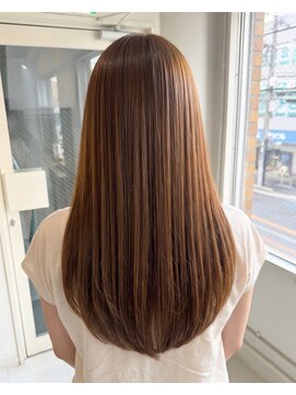 零秒女髪 千里丘店 大人女性の上品艶髪セミロングスタイル髪質改善美髪艶カラー艶感
