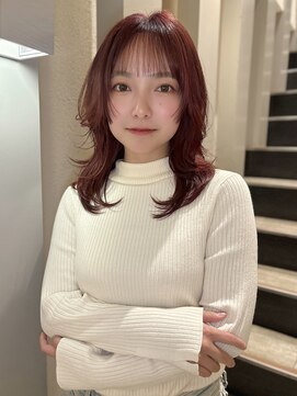 ニューヨークニューヨーク 三宮店(NYNY) ワインレッド/姫カット/くびれヘア