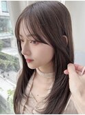 【ほお骨隠し】人気の小顔前髪シースルーバング顔周りカット