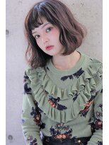ヘアーアンドメイク シーク 吉祥寺(HAIR&MAKE SeeK)&nbsp;【甘辛】切りっぱなし×ショートバング【seek吉祥寺】