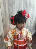 七五三の ヘアーセットと着付け