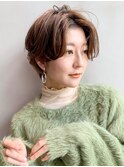 ワンカールショート_厚めバングローライトスリークボブ_27199