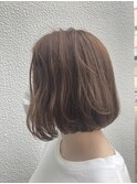 ヌーディーカラー20代/30代/40代/50代/前下がりボブ
