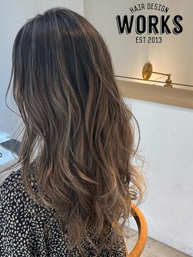 ワークス ヘアデザイン(WORKS HAIR DESIGN) 秋色バレイヤージュカラー