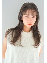 ヘアサロンガリカアオヤマ(hair salon Gallica aoyama)&nbsp;大人くびれロング/ワイドバング/透け感オリーブベージュ<青山>