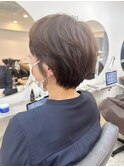 大人可愛い30代40代50ショートボブショート丸みショート