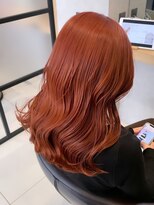 アース コアフュールボーテ 上田店(EARTH coiffure beaute)&nbsp;アプリコットオレンジダブルカラーケアブリーチワンホンカラー