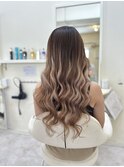 エクステでナチュラルバレイヤージュ