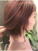 インナーグレージュ/マチルダボブ/前髪/ピンクベージュ/我孫子