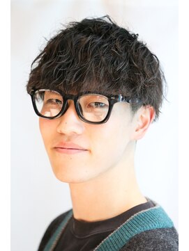 カーウォッシュバーバー(CARWASH BARBER) ウルフマッシュスパイラルパーマアッシュブラック