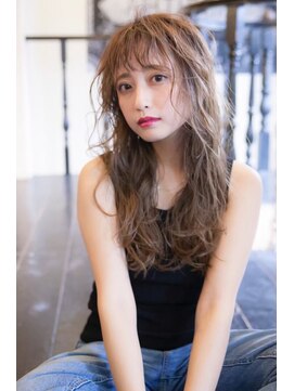 ケアリー 浦和美園(Carelly) 大人かわいい前髪セシルカットココアブラウンフリンジウェーブ