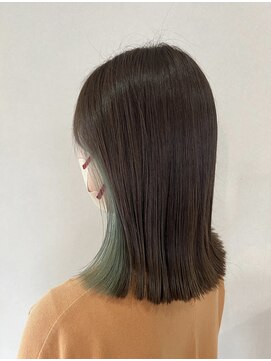 ヘアーアートミュージアム(Hair Art Museum) イヤリングカラー/グリーン/切りっぱなし