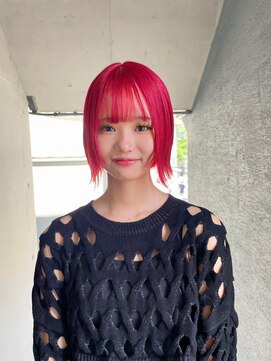 アルカナ 明治神宮前原宿(ARCANA) レッドカラー/顔まわりレイヤー/ハイトーン/ブリーチ