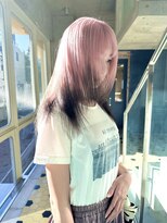 ヲタク(wotaku.)&nbsp;ルーツカラーペールピンクココアブラウンレイヤーカット
