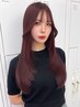 【momo限定】韓国カット＋ブリーチなしダブルカラー＋超音波トリートメント