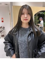 スタン 渋谷(Stam)&nbsp;カーキベージュ韓国ミディアムレイヤー冬カラー透明感艶髪渋谷駅