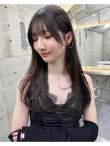 サイン 渋谷(SIGN) 韓国ヘアーハッシュカットレイヤーカットグレージュブリーチ無し