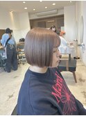 ミルクティーベージュ/ミニボブ/ホワイトベージュ/ハイトーン