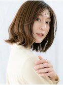 オリーブブラウン乾かすだけくびれボブ//大宮20代30代40代