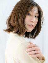 カバーヘア ブリス 大宮西口(COVER HAIR bliss) オリーブブラウン乾かすだけくびれボブ//大宮20代30代40代