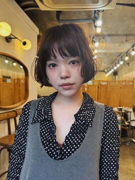 ヒュージ 三軒茶屋(huge) ショートボブ/ミニボブ/ニュアンスパーマ/顔周りカット/20代30代