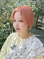 ハピネス 河原町店(Happiness)&nbsp;オレンジカラー　顔まわりカット　京都美容室　進詩織