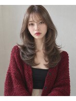 フィールエー レキシントンプラザ店(feel.a)&nbsp;結んでも可愛い♪柔らかベージュブラウン×顔まわりレイヤー♪
