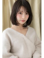 カバーヘア ブリス 川口(COVER HAIR bliss)&nbsp;■アッシュオリーブ斜めバングボブパーマ310★川口20代30代40代