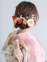 ヘアーサロン ラフリジー(Loufreasy)&nbsp;ロングヘアーの成人式・前撮り振袖ヘアアレンジ 卒業式袴にも