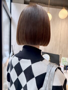 ロンド エスポワール 錦糸町(Lond espoir) 〇グレージュカラーデザインカラーシルキーベージュきりっぱボブ