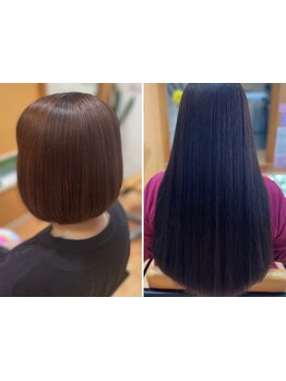 髪に優しい選び抜かれた薬剤で叶える柔らかい質感…♪縮毛矯正が得意な-COLORBAR-で理想通りの仕上がりへ！