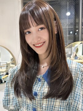 ティア(Tia.) 縮毛矯正/髪質改善トリートメント/ミディアムヘア/グレージュ