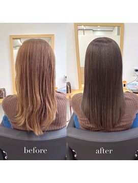 リアン 四条大宮店(Lien) 艶カラー+髪質改善トリートメント(白髪染め、グレイカラー可)