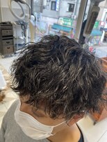 リボーン ビューティー リゾート 松戸店(re-born Beauty Resort) アッシュブラックベリーショートウルフカルマパーマ