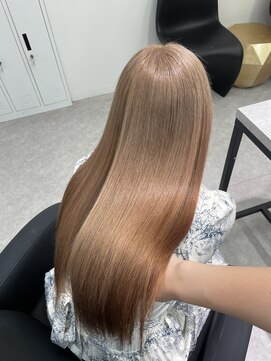 ペレ 渋谷(PELE) デザインカラー/レイヤーカット/ウェットヘア/オリーブベージュ