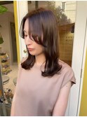 フェミニンレイヤーミディアムカール