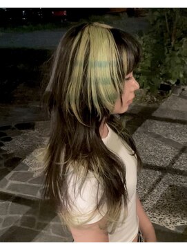 ルプラ ガーデン(le-pla garden) レイヤーカット#フェイスレイヤー#エンドカラー#グリーン#豊橋