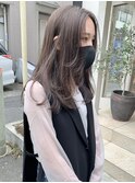 ロングレイヤー×ダークグレージュ