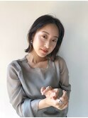【SiSTA】大人可愛い切りっぱなし外ハネボブ似合わせカット