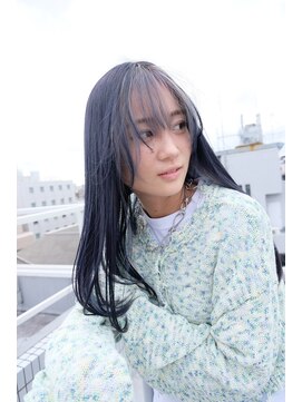 タイドヘアー 高槻店(TIDE HAIR) フェイスフレーミング×ブルー