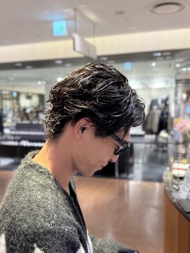 スカイシープレイス 錦糸町 ニュアンスパーマ×ミニウルフ【理容室/錦糸町/メンズ/パーマ】