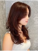 姫カットレイヤーミディアムハッシュカットイメチェン美髪#1
