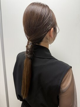 ヘアセットサロン アッシュ 神戸三宮(Ash) タイトポニー×ホロジェル