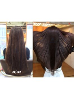 マンツーマン×独自トリートメント&髪質改善メソッド[素髪のような美しい髪質&自分史上最高の艶美髪]が叶う