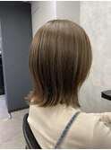 ハイトーンカラー　切りっぱなし外ハネボブ