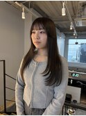 小顔似合わせカットオリーブベージュ透明感艶感カラーレイヤー
