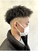 ツイストパーマ/アップバング/フェード